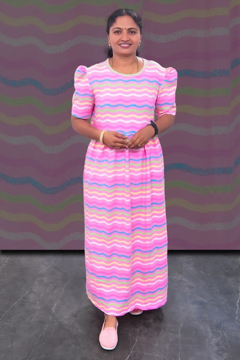Non Feeding Maxi Dress Pink swirl