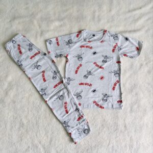 Kids Pants & T shirt light white spider man