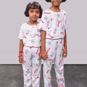 Kids Pants & T shirt light white spider man