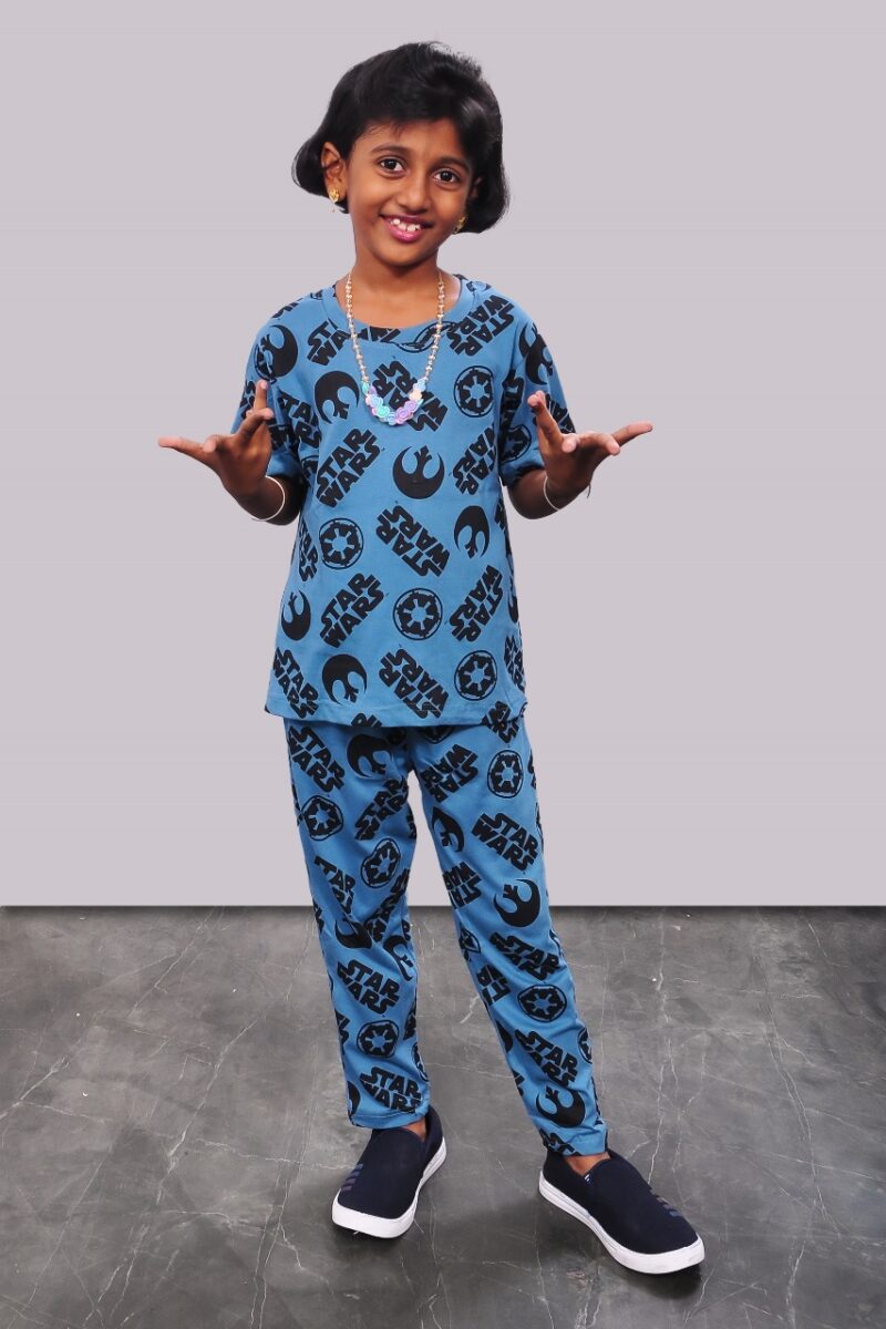 Kids Pants & T shirt Blue star wars