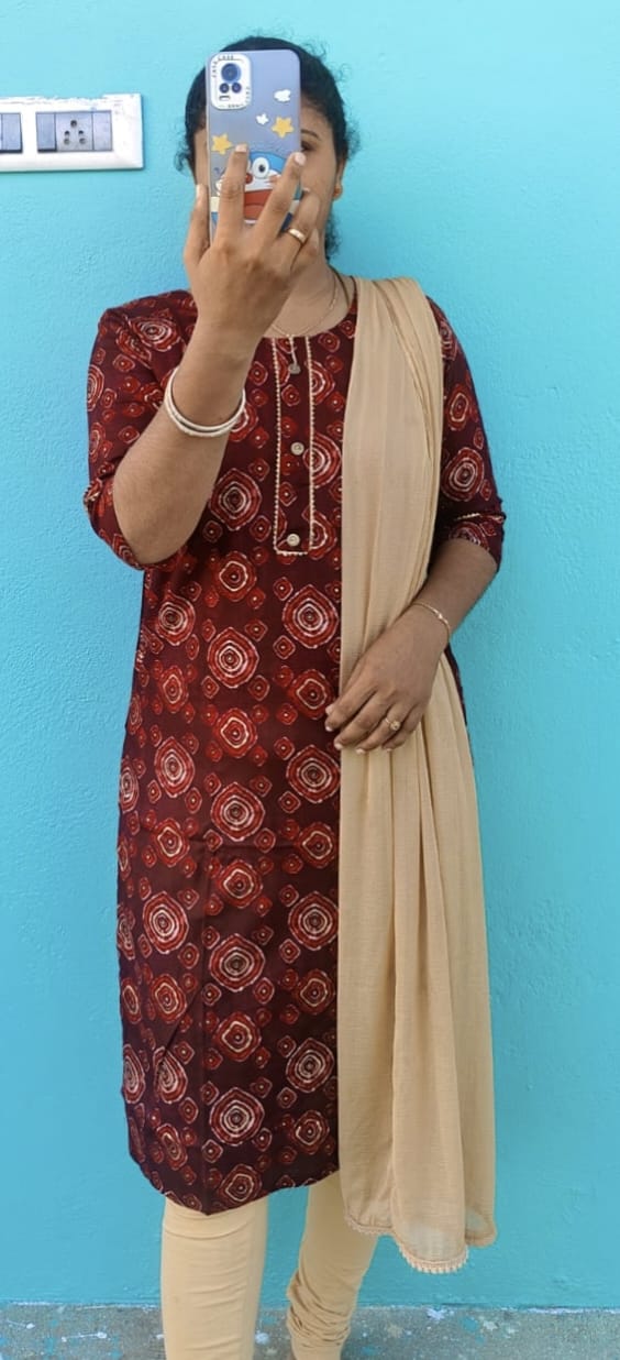 Casual Rayon Kurti brown
