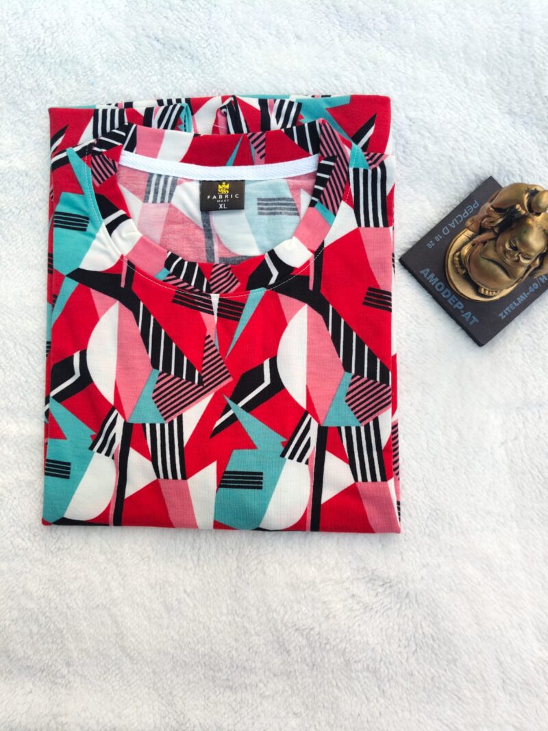 Womens T shirt Red Abstract