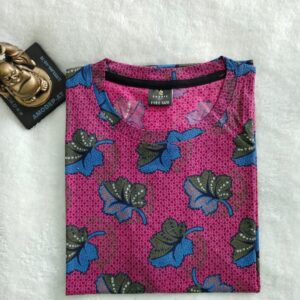 Dark Red Leaf  Printed Womens T shirt
