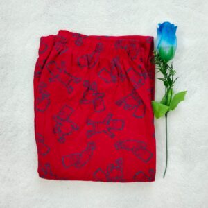 Womens Night pant  Red Cartoon Drawing