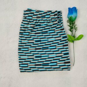 Womens Night pant Blue and black abstract design
