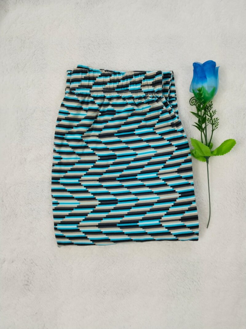 Womens Night pant Blue and black abstract design