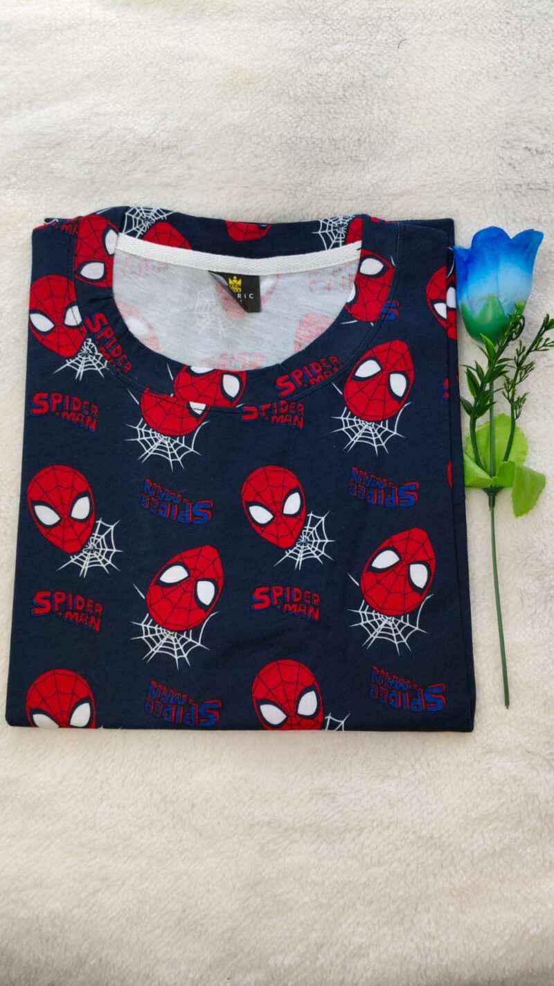 Womens T shirt Blue spiderman