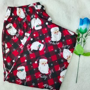 3/4 womens pyjama red colour checked