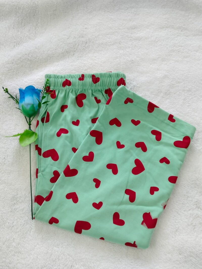 Woman's 3/4th pyjama Badam Hearts