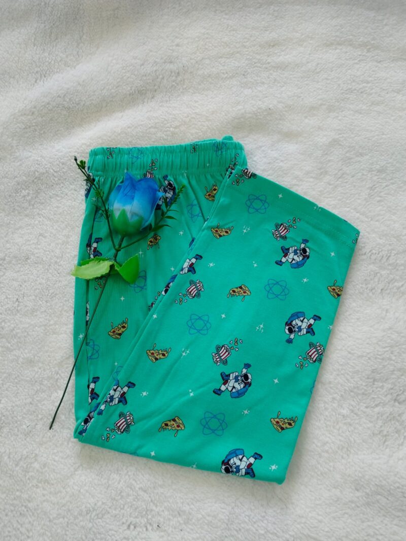Woman's 3/4th pyjama Blue Space