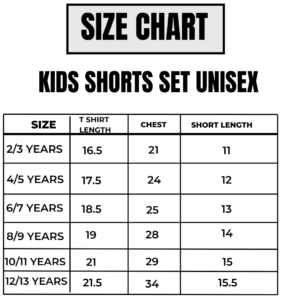 Kids shorts set unisex  sky blue