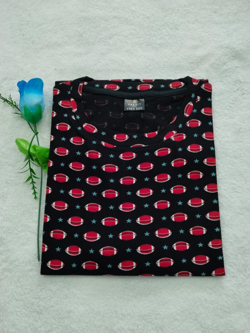 Womens T shirt Black Ball