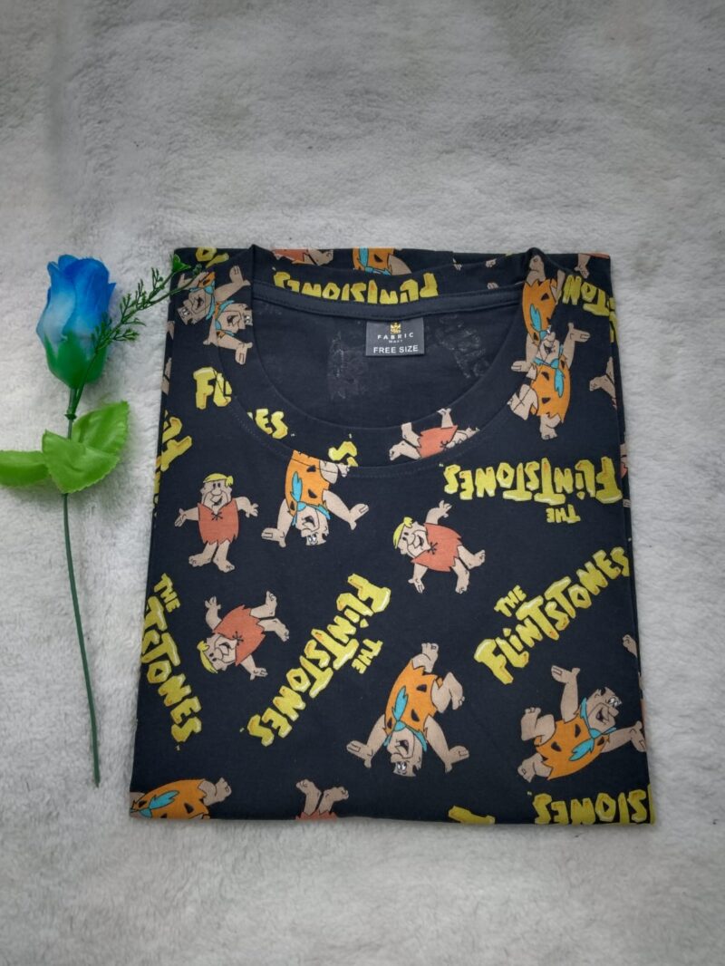 Womens T shirt Black Cartoon