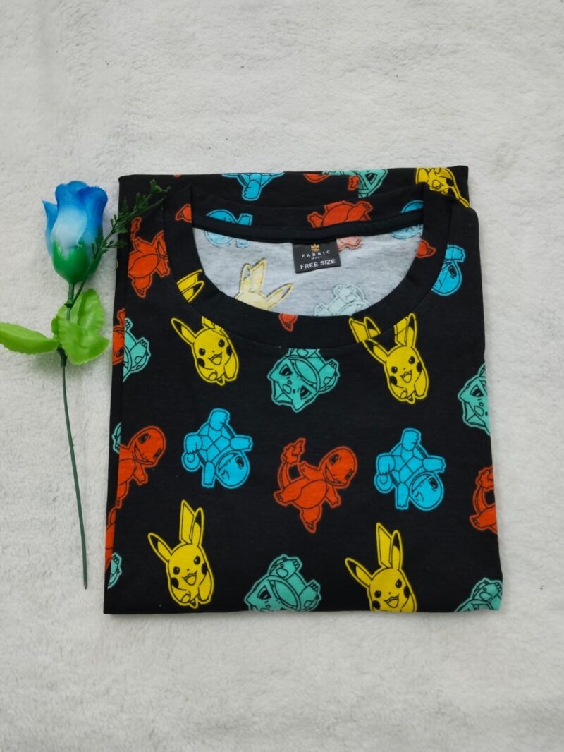 Womens T shirt Black Cartoon