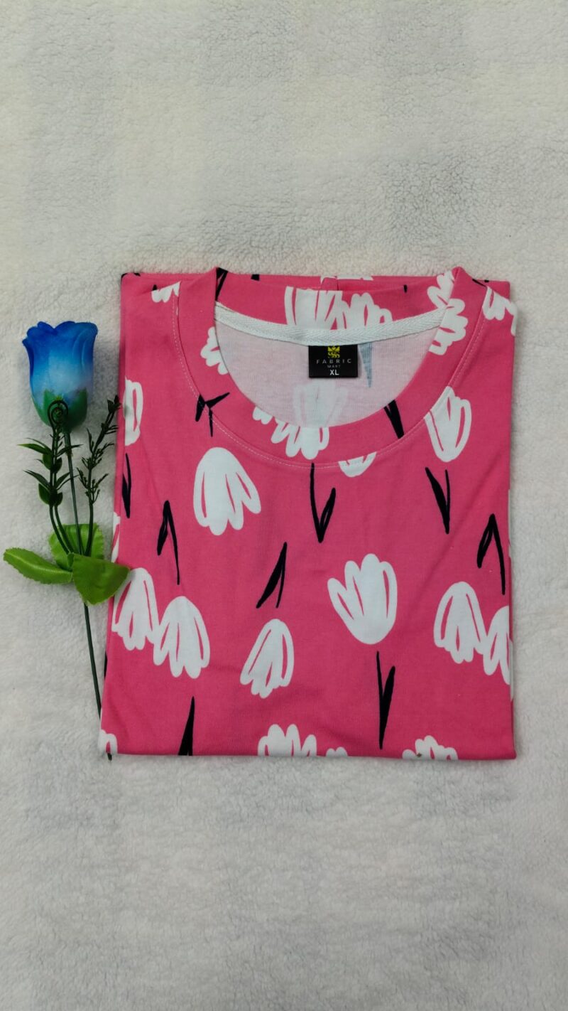 Womens T shirt Pink Roses