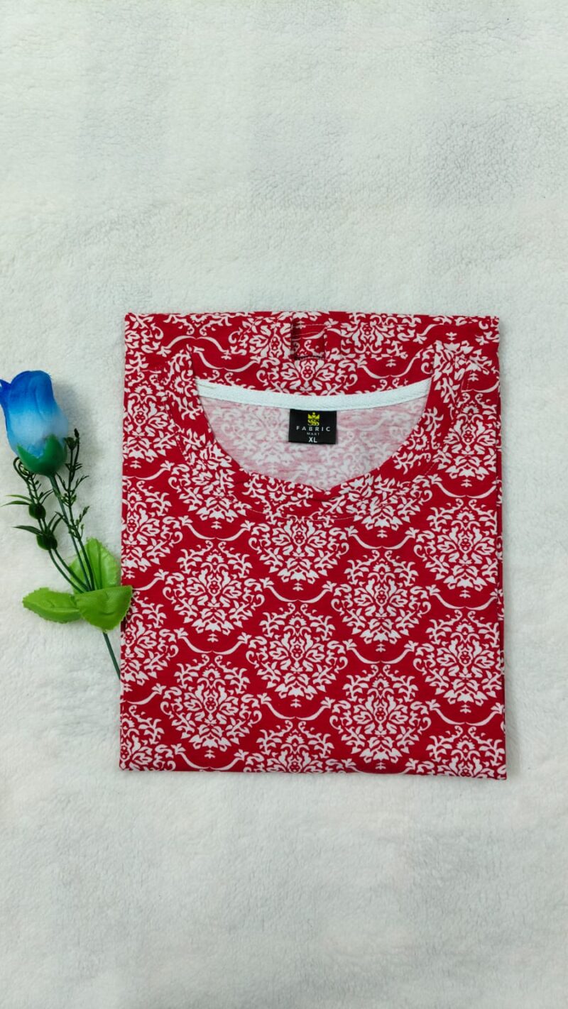 Womens T shirt Red Rangoli