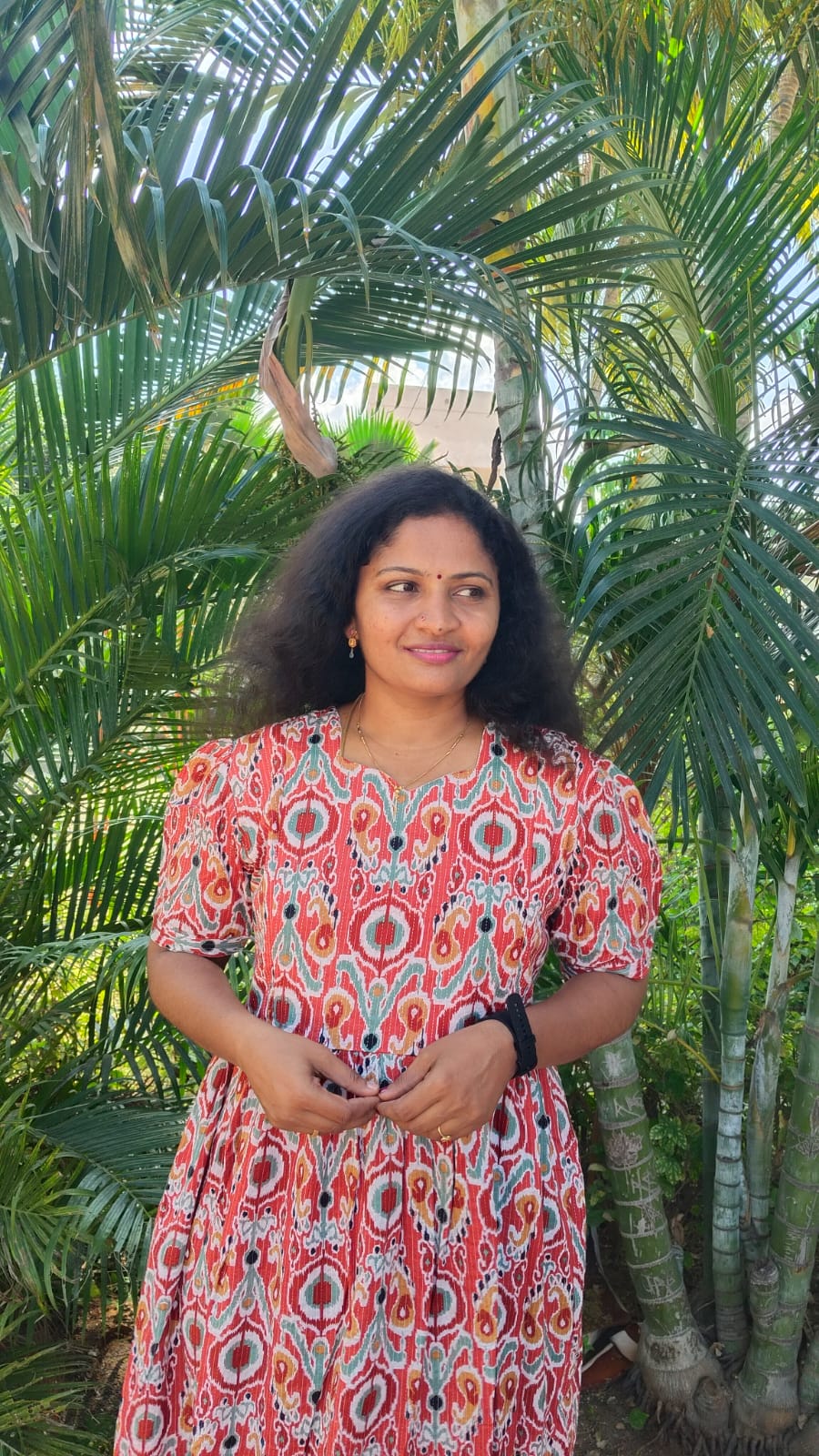 Feeding kurti Orange swirls