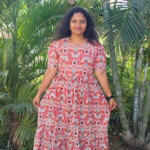 Feeding kurti Orange swirls