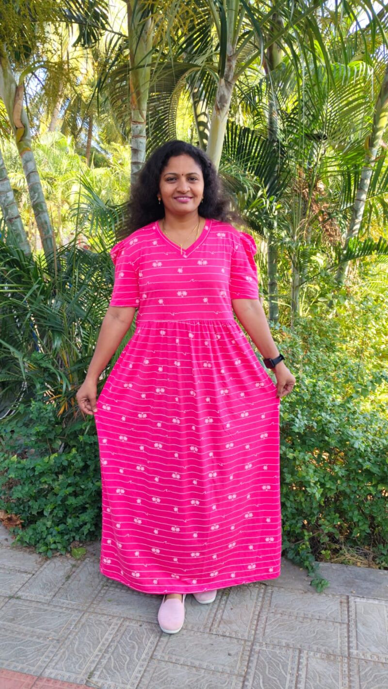Non Feeding Maxi Pink White Line