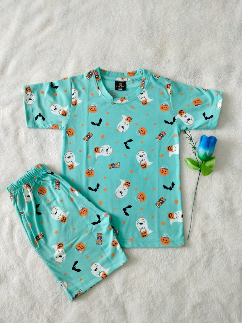 Kids shorts set unisex  sky blue