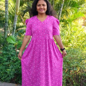 Non Feeding Maxi pink hearts pattern