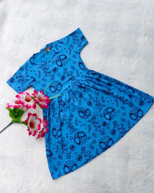 Blue Spider Man frock