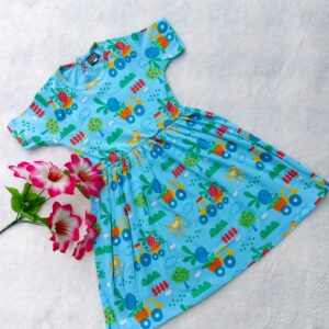 Blue Tractor frock