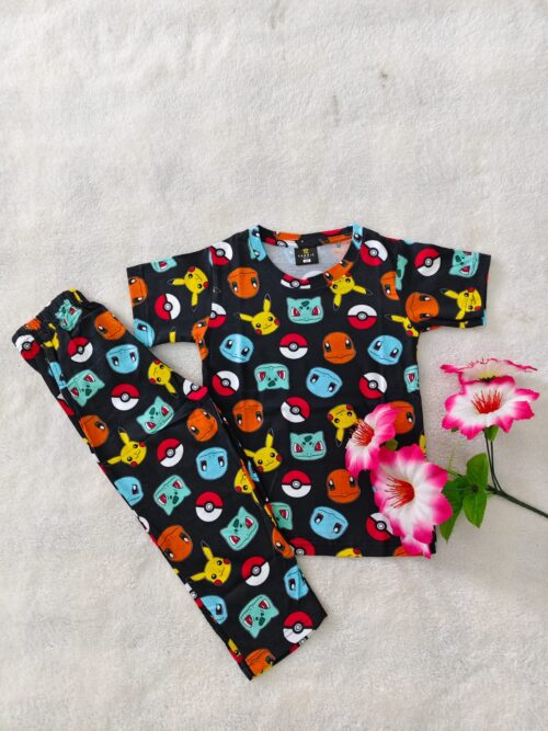 Black Pokiman PJ set