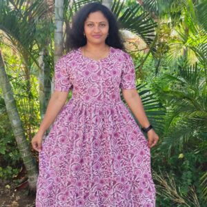Baby pink floral print