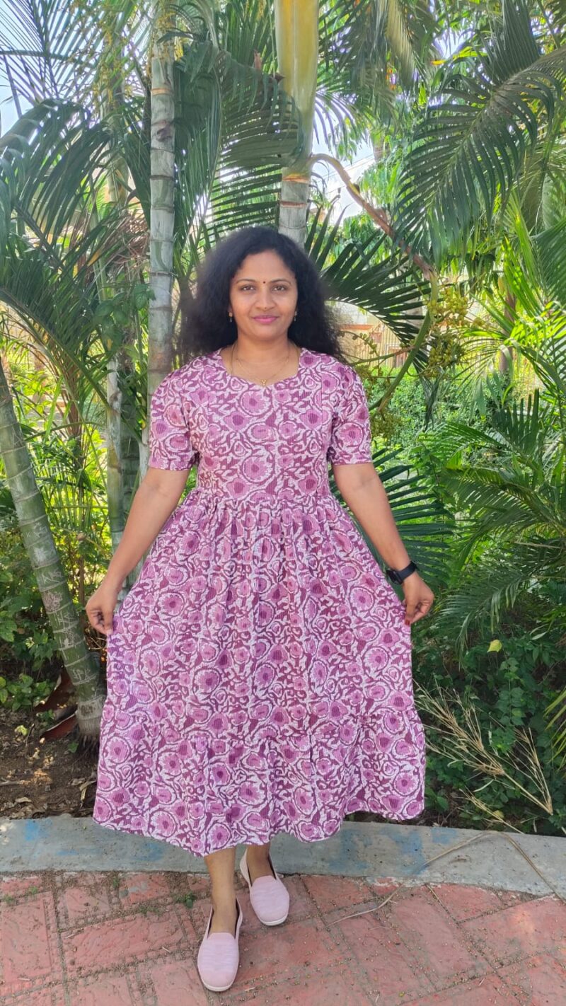 Baby pink floral print