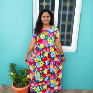 Multi flowers maxi Dress
