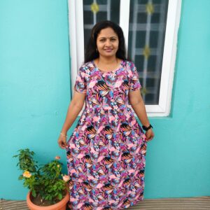 Multi color Print Maxi dress