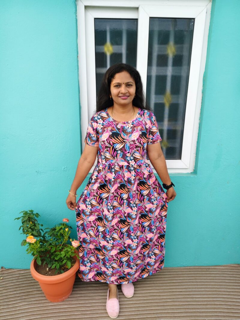 Multi color Print Maxi dress