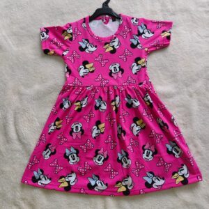 kids frock pink micky mouse