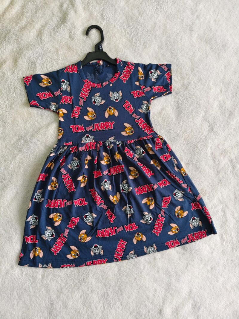 kids frock Navy blue Tom & Jerry prints