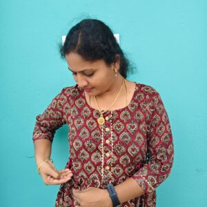 Feeding Kurtis maroon color heart prints