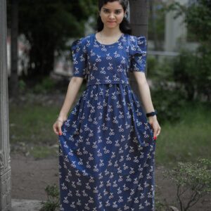 Feeding wear Elephant Grey color cherry prints