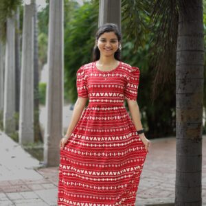 Feeding wear Red color checked prints