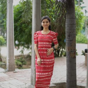 Feeding wear Red color checked prints