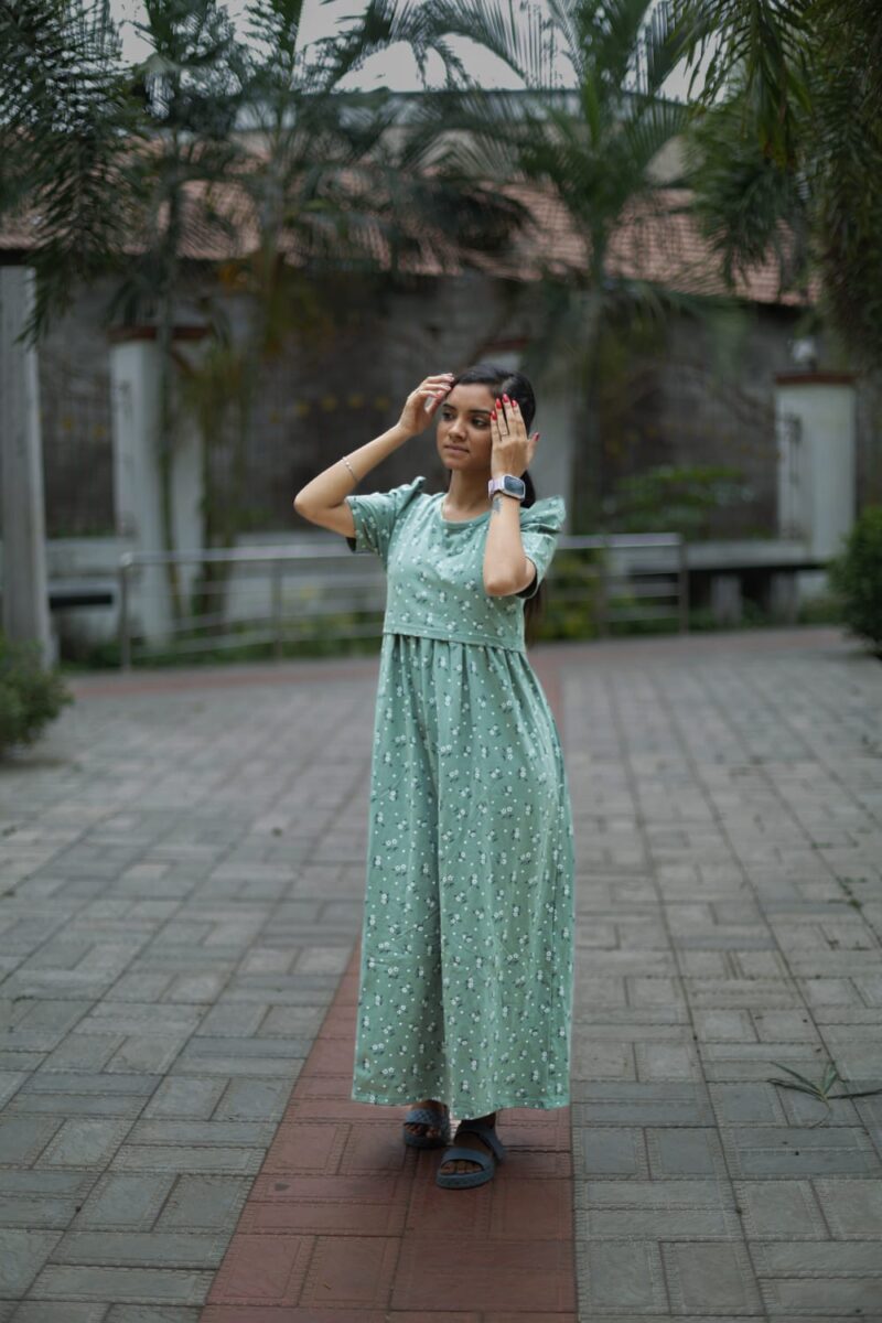 Feeding wear Light Green with small flowers