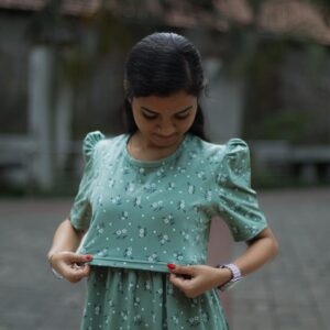Feeding wear Light Green with small flowers