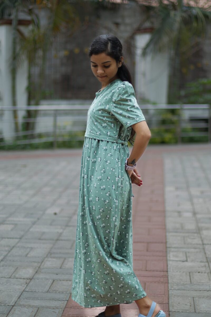 Feeding wear Light Green with small flowers