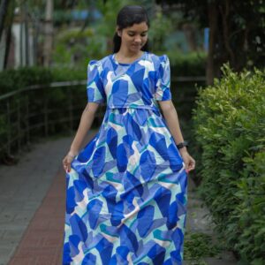 Feeding wear Blue color heart prints