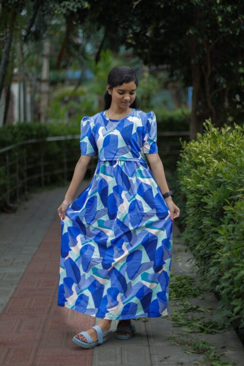 Feeding wear Blue color heart prints