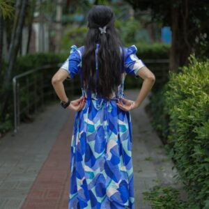 Feeding wear Blue color heart prints