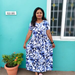 Non feeding wear white based blue color