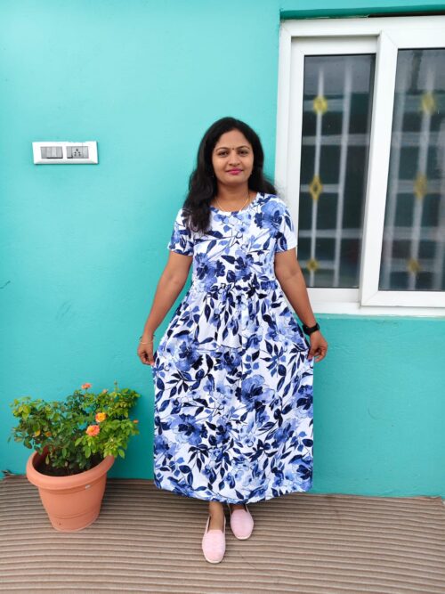 Non feeding wear white based blue color