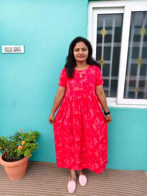 Non feeding maxi Red Orange Die & Tie