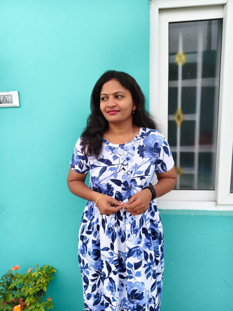 Non feeding wear white based blue color