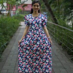 Feeding wear black color with pink flowers